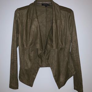 Faux suede blazer